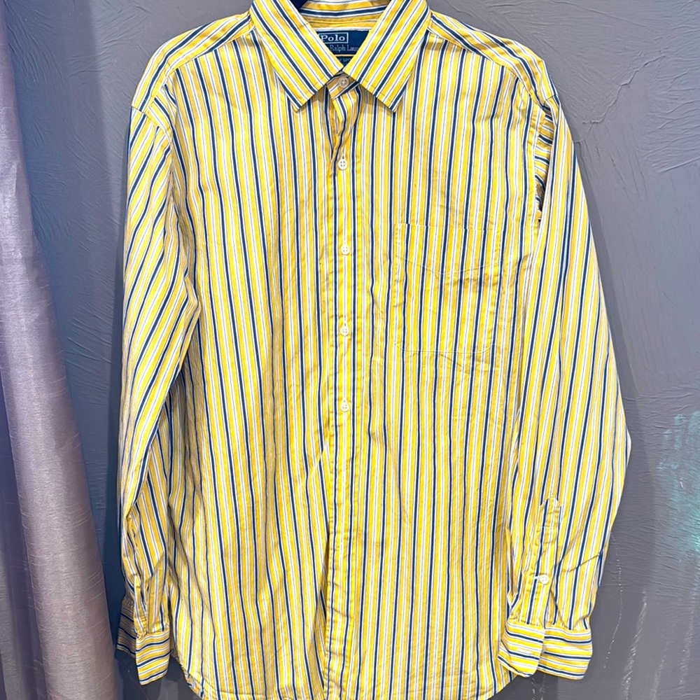 Yellow Striped Shirt POLO by Ralph Lauren